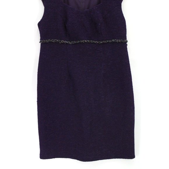 Midnight Velvet Shift Dress Womens Plus Purple Sleeveless Scoop Neck Size 16W - Picture 3 of 7